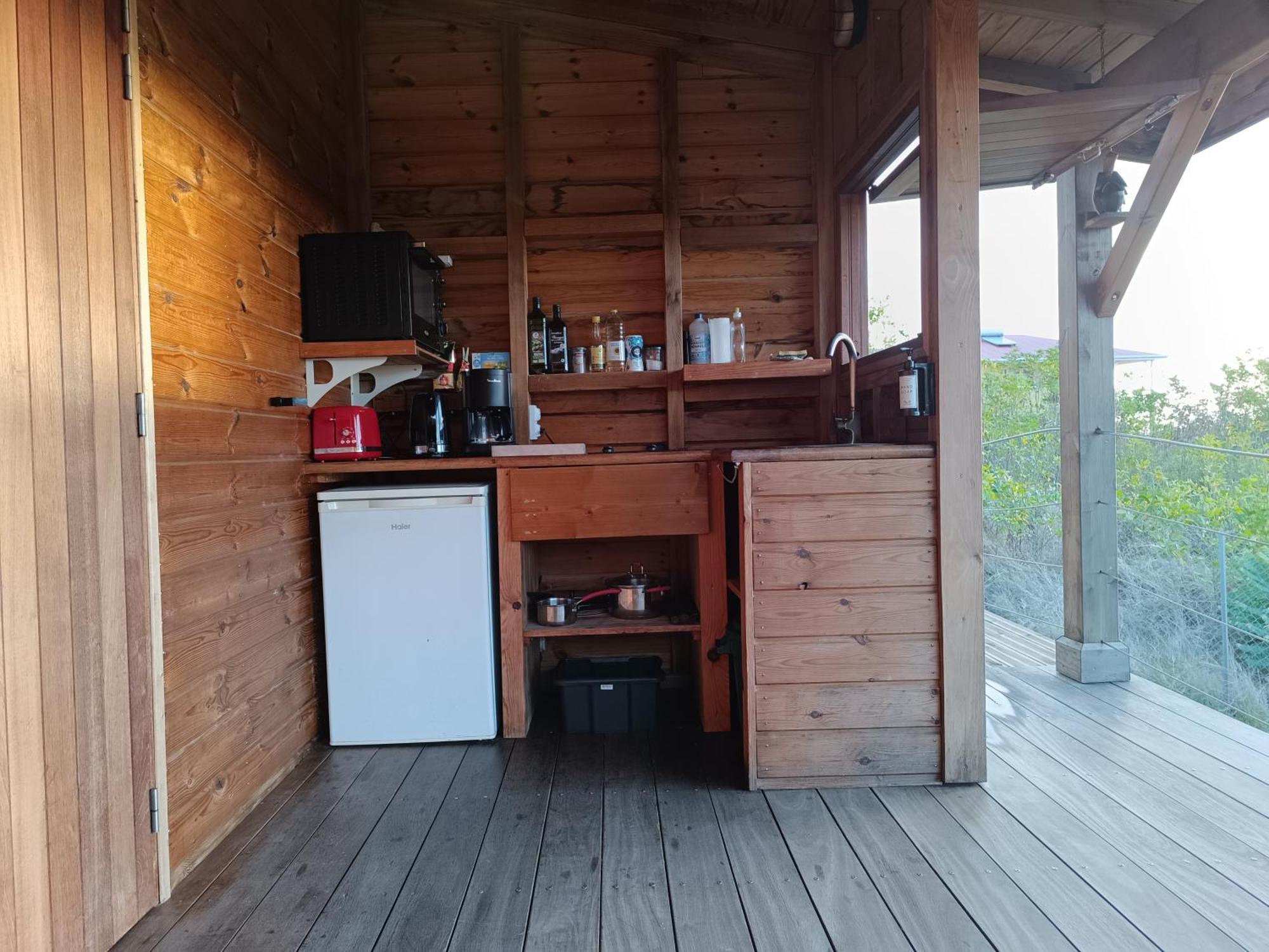 Ti Kaz Anoli Cottage En Bois Avec Vue Sur La Baie Terre-de-Bas Esterno foto